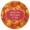 Fall Leaves Round Rubber Backed Coaster