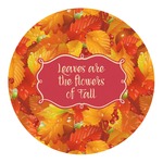 Fall Leaves Round Decal - Small