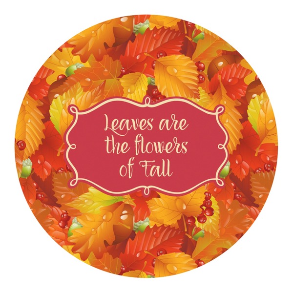 Custom Fall Leaves Round Decal - Small