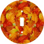 Fall Leaves Round Light Switch Cover