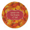 Fall Leaves Round Linen Placemats - FRONT (Double Sided)