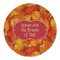 Fall Leaves Round Linen Placemats - FRONT (Single Sided)