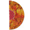 Fall Leaves Round Linen Placemats - HALF FOLDED (double sided)