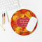 Fall Leaves Round Mousepad - LIFESTYLE 2