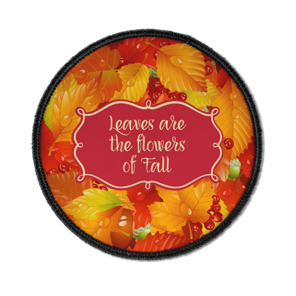Custom Fall Leaves Iron On Round Patch