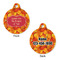 Fall Leaves Round Pet ID Tag - Large - Approval