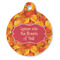 Fall Leaves Round Pet ID Tag - Large - Front