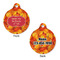 Fall Leaves Round Pet Tag - Front & Back