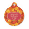 Fall Leaves Round Pet ID Tag - Small