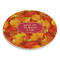 Fall Leaves Round Stone Trivet - Angle View