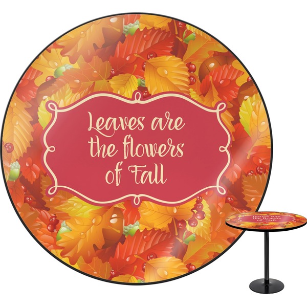 Custom Fall Leaves Round Table - 30"