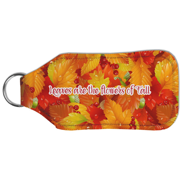 Fall Leaves Sanitizer Holder Keychain - Large (Back)