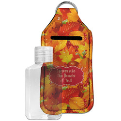 Fall Leaves Hand Sanitizer & Keychain Holder - Large