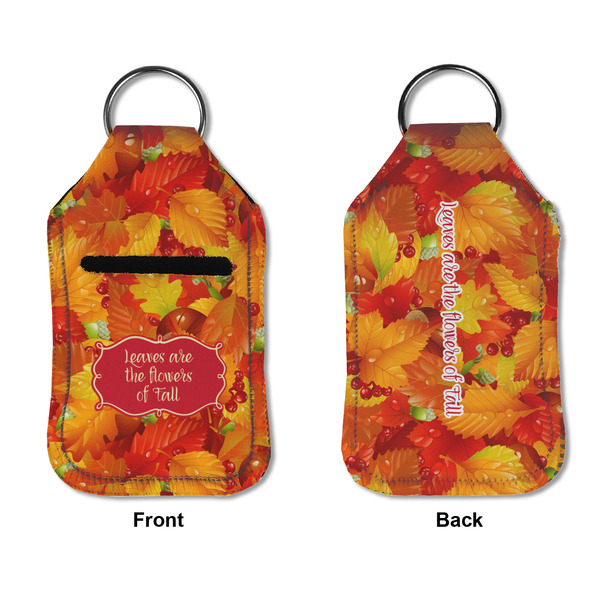 Fall Leaves Sanitizer Holder Keychain - Small APPROVAL (Flat)