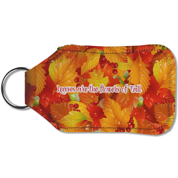 Fall Leaves Sanitizer Holder Keychain - Small (Back)