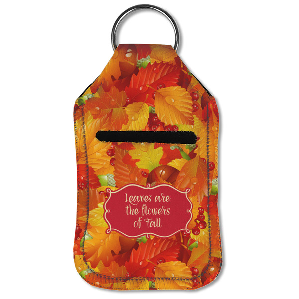 Fall Leaves Sanitizer Holder Keychain - Small (Front Flat)