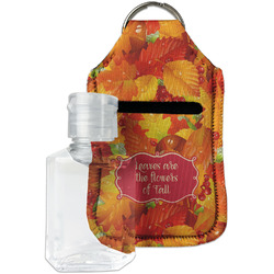 Fall Leaves Hand Sanitizer & Keychain Holder - Small