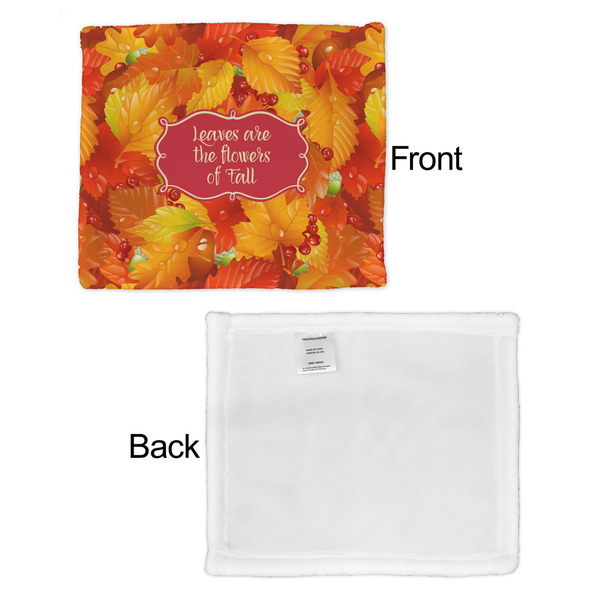 Fall Leaves Security Blanket - Front & White Back View