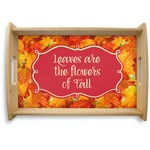Fall Leaves Natural Wooden Tray - Small