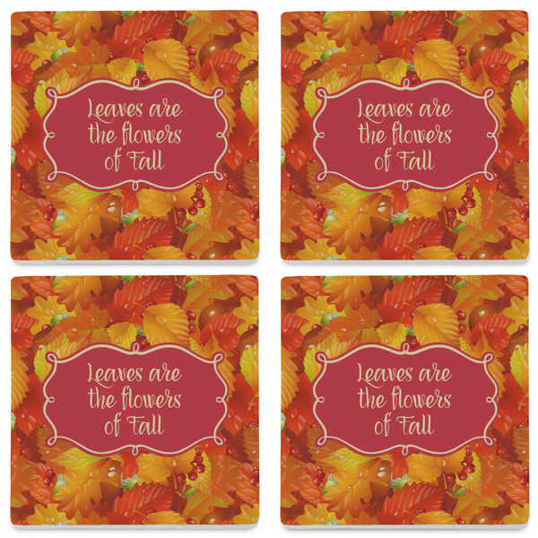 Fall Leaves Set of 4 Sandstone Coasters - See All 4 View