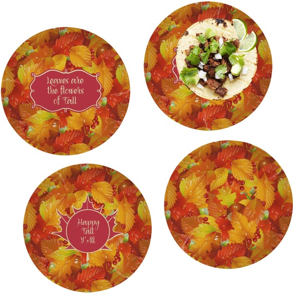 Fall Leaves Set of Lunch / Dinner Plates