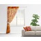 Fall Leaves Sheer Curtain With Window and Rod - in Room Matching Pillow