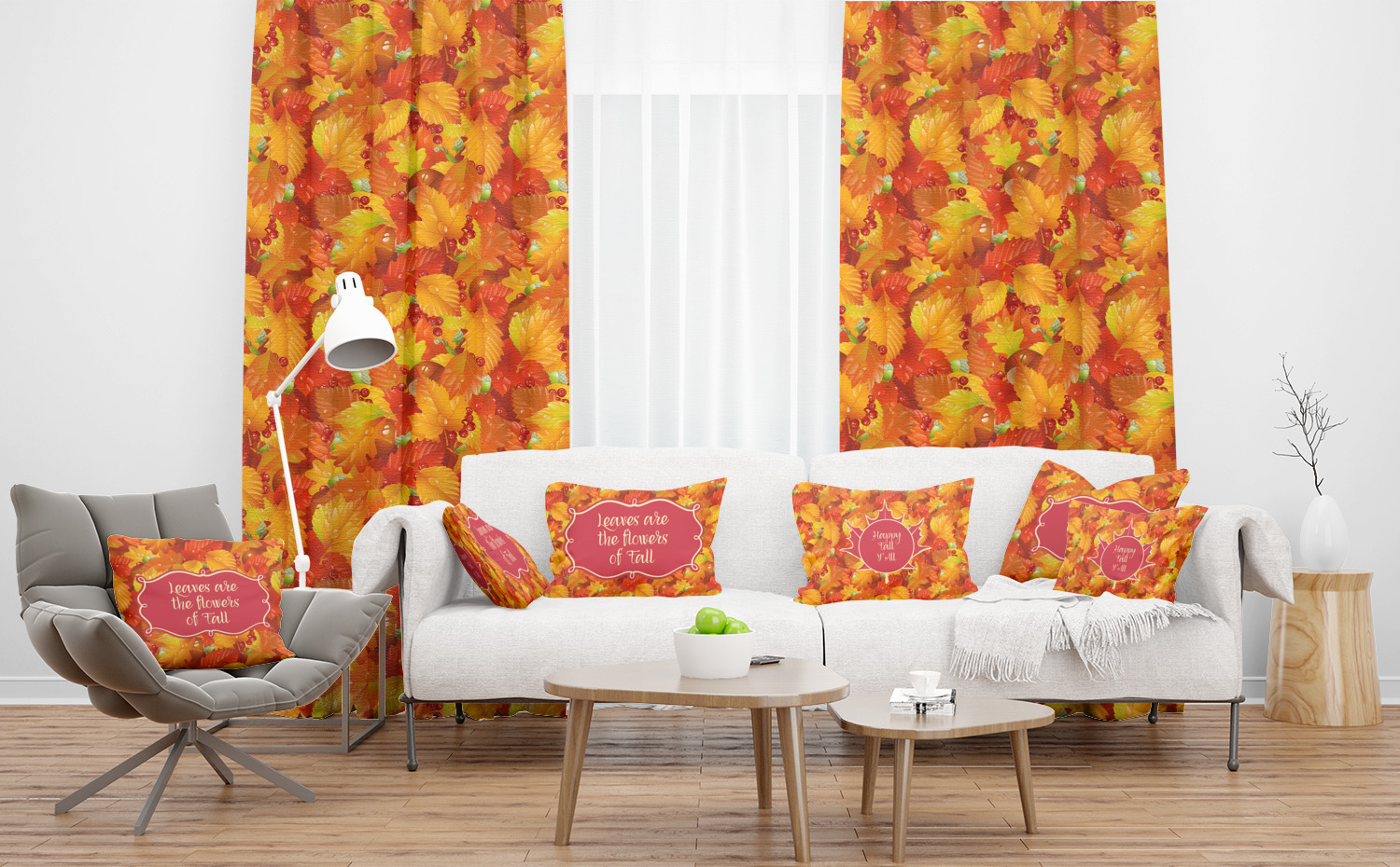 fall curtains living room