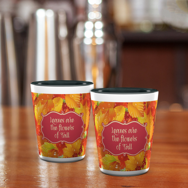 Fall Leaves Shot Glass - Two Tone - LIFESTYLE