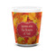 Fall Leaves Ceramic Shot Glass - 1.5 oz - White - Single