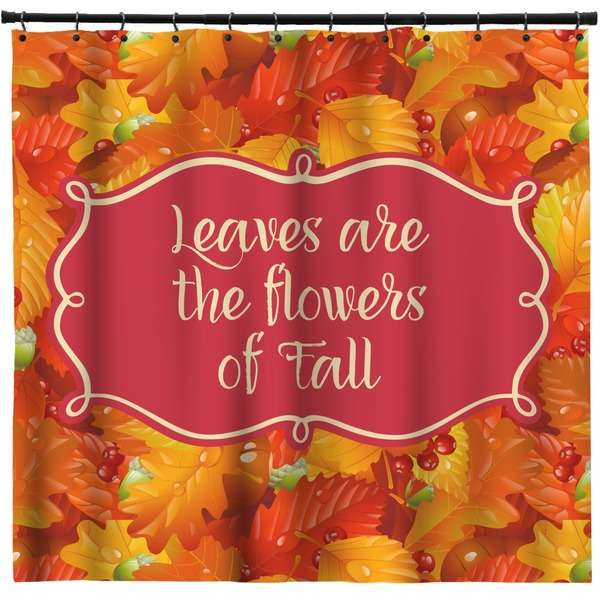 Custom Fall Leaves Shower Curtain - 71" x 74" (Personalized)