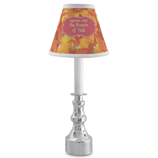 Fall Leaves Small Chandelier Lamp - LIFESTYLE (on candle stick)