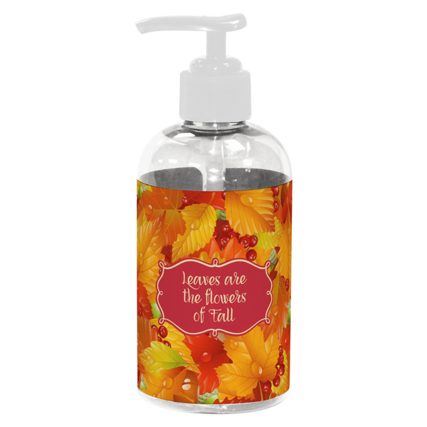 Fall Leaves Small Liquid Dispenser (8 oz) - White