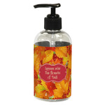 Fall Leaves Plastic Soap / Lotion Dispenser (8 oz - Small - Black)