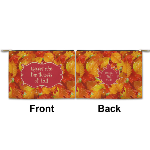 Fall Leaves Small Zipper Pouch Approval (Front and Back)