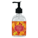 Fall Leaves Glass Soap & Lotion Bottle - Single Bottle (Personalized)
