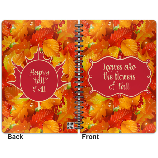 Fall Leaves Spiral Journal 7 x 10 - Apvl