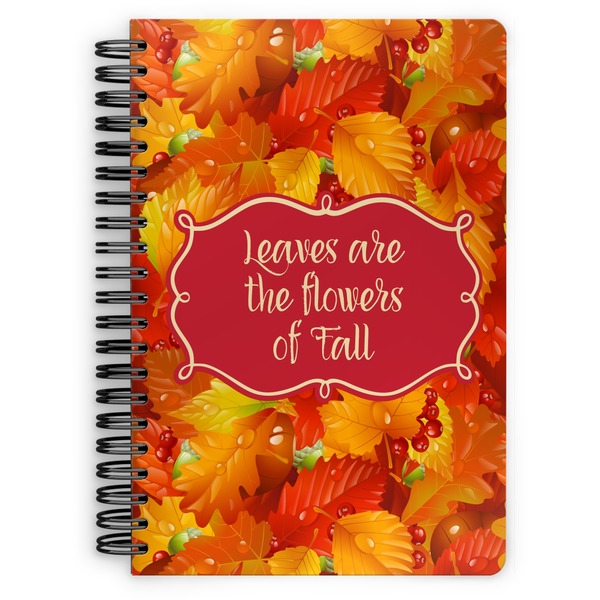 Custom Fall Leaves Spiral Notebook
