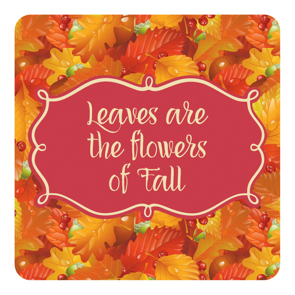 Custom Fall Leaves Square Decal - Medium