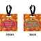 Fall Leaves Square Luggage Tag (Front + Back)