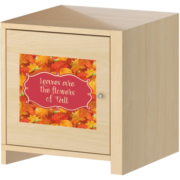 Fall Leaves Square Wall Decal on Wooden Cabinet