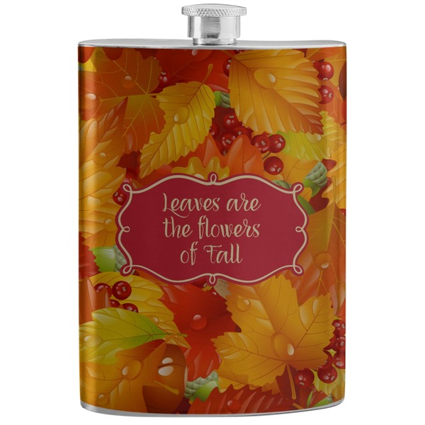 Custom Fall Leaves Stainless Steel Flask