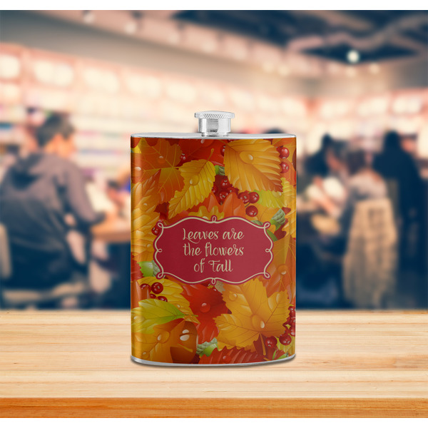 Fall Leaves Stainless Steel Flask - LIFESTYLE 2