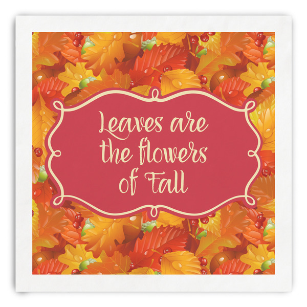 Custom Fall Leaves Paper Dinner Napkins