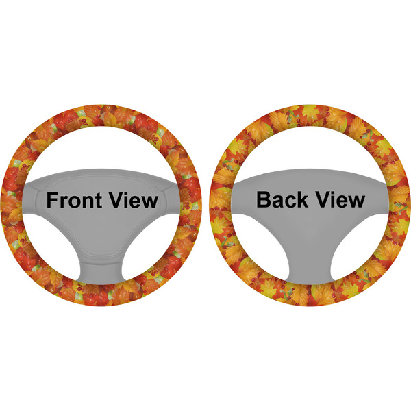 Fall Leaves Steering Wheel Cover- Front and Back