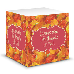 Fall Leaves Sticky Note Cube