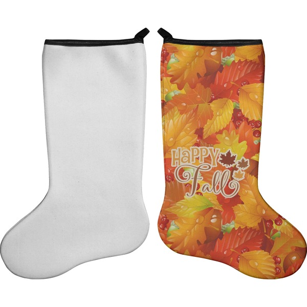 Fall Leaves Stocking - Single-Sided - Approval