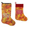 Fall Leaves Stockings - Side by Side compare