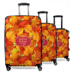 Fall Leaves 3 Piece Luggage Set - 20" Carry On, 24" Medium Checked, 28" Large Checked
