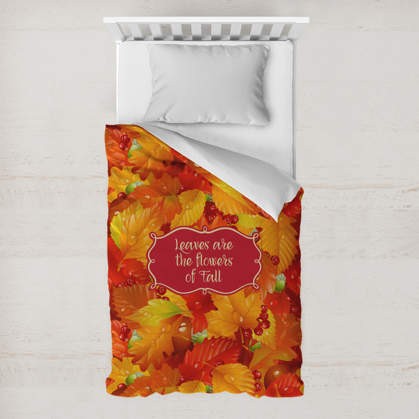 Custom Fall Leaves Toddler Duvet Cover