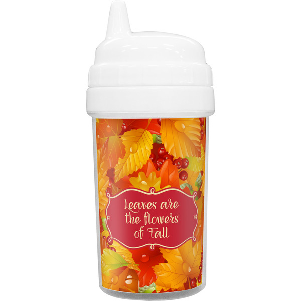 Custom Fall Leaves Toddler Sippy Cup